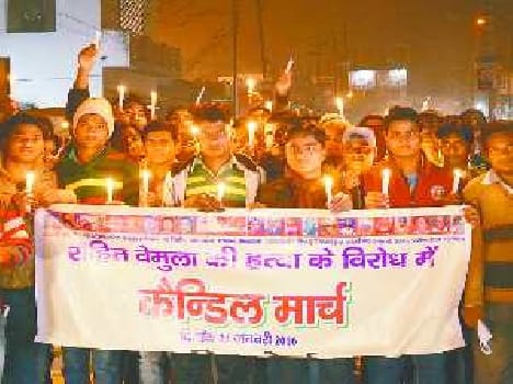 candle march in support of rohit vemula
